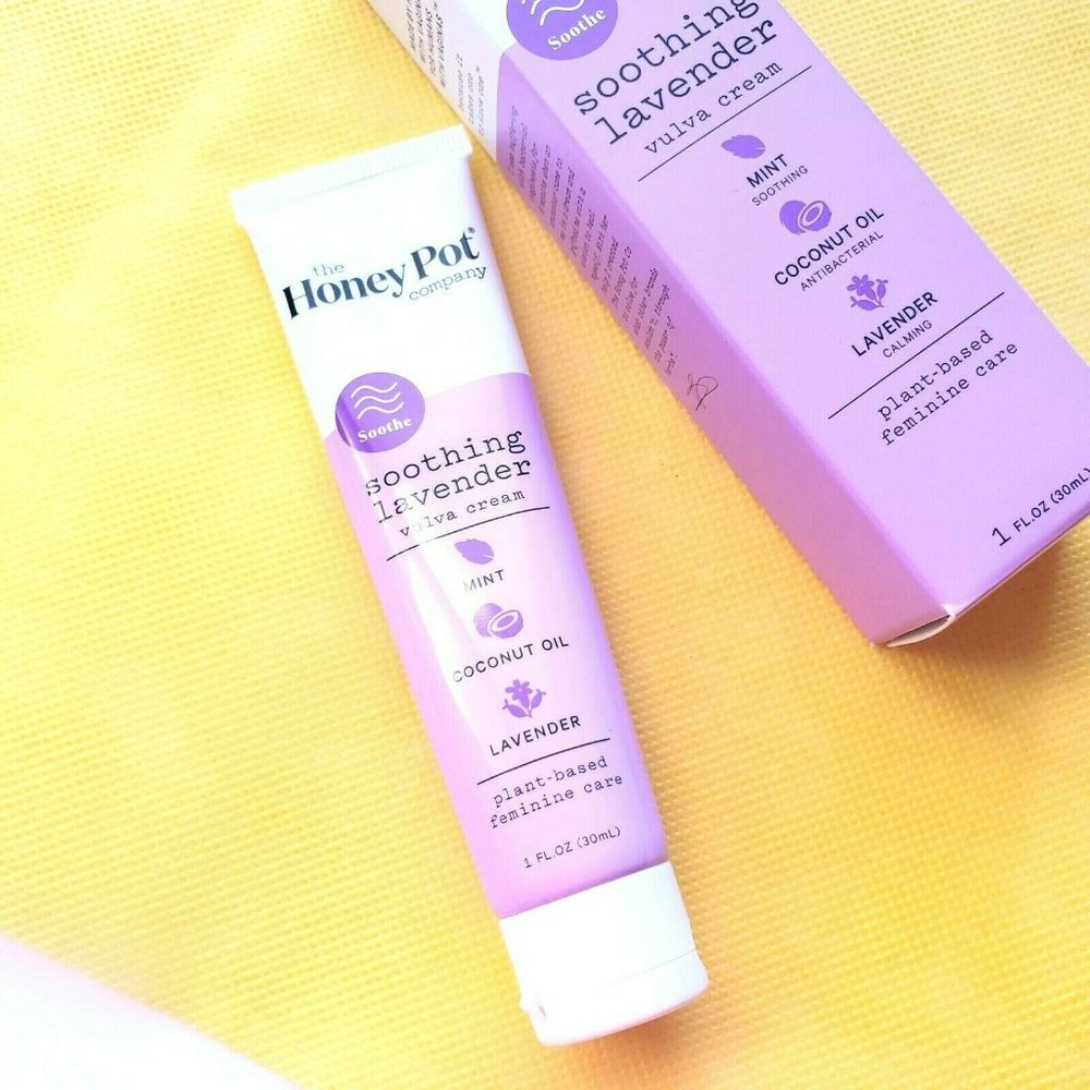 Cream The Honey Pot Company Soothing Lavender Coconut Feminine Care Plant-Based